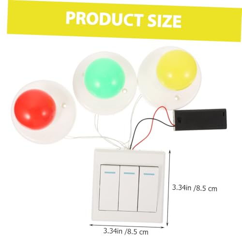 Hohopeti Montessori Busy Board Schalterspielzeug mit Lichtfarben Rot Grün Gelb Lernspielzeug für Kleinkinder Frühpädagogisches Sensorisches Aktivitätsbrett Motorik und Farberkennung von Hohopeti