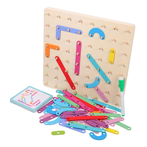 Hohopeti Montessori Holz Geobrett Lernspielzeug Stabiles Glattes Material Fördert Feinmotorik und Visuelles Verständnis Pädagogisches Puzzle Ab Jahren für Kreative Formen und Buchstaben Hohopeti Montessori Holz Geobrett Lernspielzeug Stabiles Glattes Material Fördert Feinmotorik und Visuelles Verständnis Pädagogisches Puzzle Ab Jahren für Kreative Formen und Buchstaben von Hohopeti