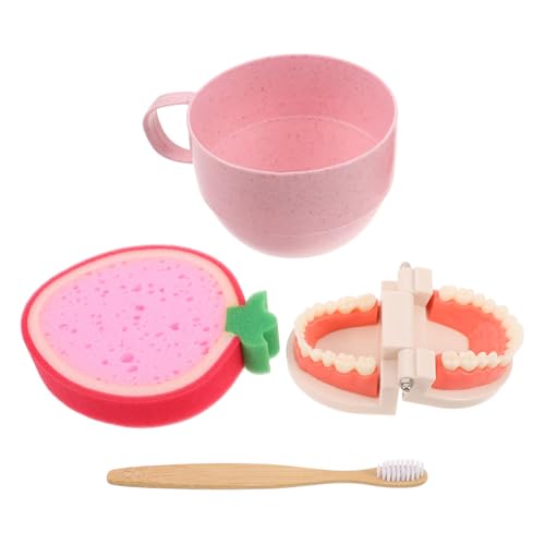Hohopeti Montessori Lernspielzeug Zahnarzt Set zum Zähneputzen Übungsmodell für Kleinkinder Frühpädagogik Zahnpflege Pädagogisch Sicher und Robust für Mädchen Jungen von Hohopeti