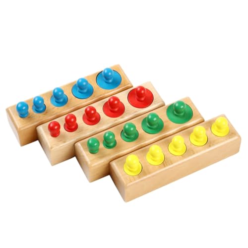 Hohopeti Montessori Steckzylinder Holzspielzeug Sicher Glattgeschliffen Fördert Farberkennung und Feinmotorik Pädagogisches Steckspielzeug für Eltern Junge Mädchen Spiel Lernspielzeug für Hohopeti Montessori Steckzylinder Holzspielzeug Sicher Glattgeschliffen Fördert Farberkennung und Feinmotorik Pädagogisches Steckspielzeug für Eltern Junge Mädchen Spiel Lernspielzeug für von Hohopeti
