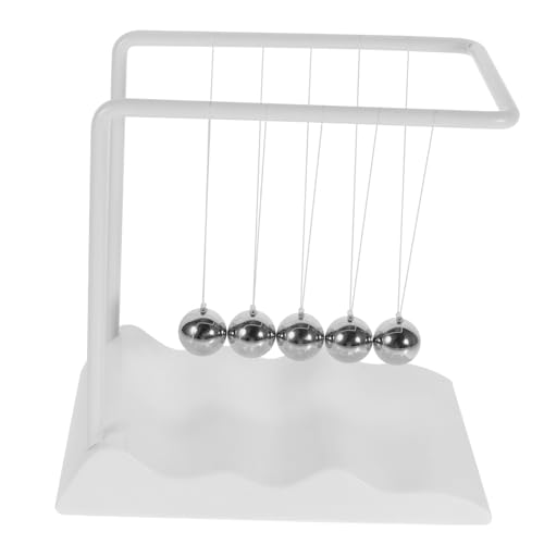 Hohopeti Newton Newtonschwinger Schreibtischdekoration Weiß mit Wellenbasis Physik Lernspielzeug und Wissenschafts Ornament für Büro und Zuhause Kreatives für Wissenschaftsbegeisterte Hohopeti Newton Newtonschwinger Schreibtischdekoration Weiß mit Wellenbasis Physik Lernspielzeug und Wissenschafts Ornament für Büro und Zuhause Kreatives für Wissenschaftsbegeisterte von Hohopeti