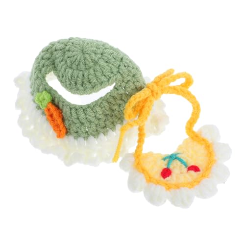 Hohopeti Niedliche Handgewebte Mütze und Latz für Kuschelpuppe Festliche Foto-Requisiten Kompatibel mit Labubu Waschbare Puppen-Accessoires für Party und Fotosession Hohopeti Niedliche Handgewebte Mütze und Latz für Kuschelpuppe Festliche Foto-Requisiten Kompatibel mit Labubu Waschbare Puppen-Accessoires für Party und Fotosession von Hohopeti