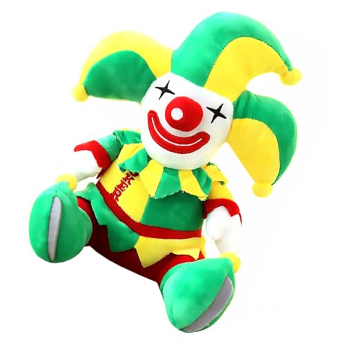 Hohopeti Niedlicher Clown Plüschfigur Weiches Kurzplüsch mit PP Baumwolle Halloween Deko Lustige Kuschelpuppen für Zimmer Dekoration Hohopeti Niedlicher Clown Plüschfigur Weiches Kurzplüsch mit PP Baumwolle Halloween Deko Lustige Kuschelpuppen für Zimmer Dekoration von Hohopeti