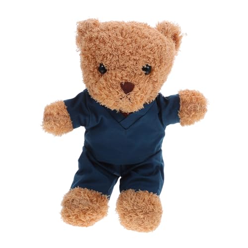 Hohopeti Niedlicher Plüschbär mit Pflege-Outfit Weiches Kuscheltier Kleines Stofftier für Pflege-studierende Geschenkidee für Abschluss Medizinisches Motto als Dekoratives Andenken von Hohopeti