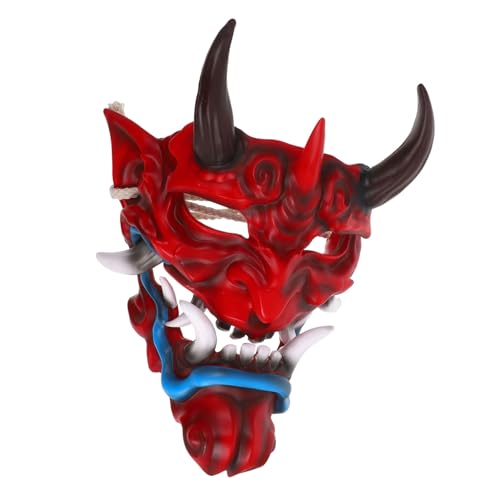Hohopeti Oni Maske Halloween Erwachsene Robuste Detailreiche Dämonenmaske mit Flexiblem Riemen Vielseitiges Cosplay Kostümzubehör für Horror Maskenbälle Hohopeti Oni Maske Halloween Erwachsene Robuste Detailreiche Dämonenmaske mit Flexiblem Riemen Vielseitiges Cosplay Kostümzubehör für Horror Maskenbälle von Hohopeti