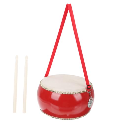 Hohopeti Percussion Instrument Cowhide Trommel mit Trommelstöcken und Tragegurt Musik Lernspielzeug für Jungen und Mädchen Ab Jahren Rhythmusförderndes Schlagzeug von Hohopeti