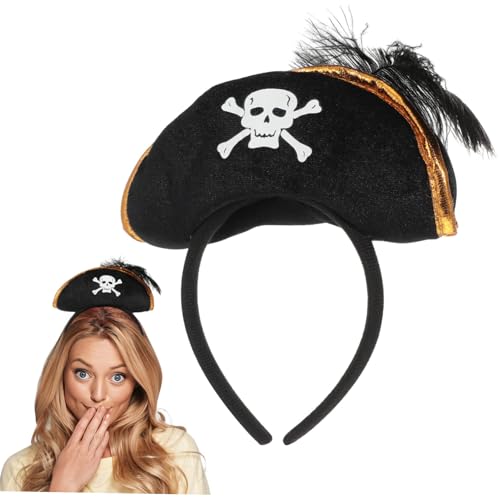 Hohopeti Piraten Stirnband Halloween Kopfband mit Totenkopf Motiv Leichtes Cosplay Haarreif für Mottopartys Halloween Kostüm Zubehör Einheitsgröße für Themen und Verkleidungspartys Hohopeti Piraten Stirnband Halloween Kopfband mit Totenkopf Motiv Leichtes Cosplay Haarreif für Mottopartys Halloween Kostüm Zubehör Einheitsgröße für Themen und Verkleidungspartys von Hohopeti