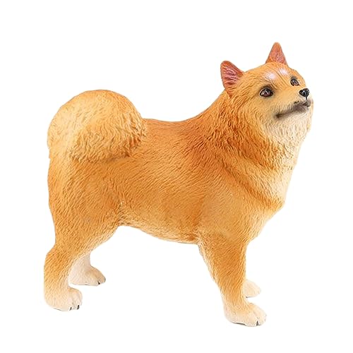 Hohopeti Plastik Hundefigur Dekoration Realistisches Samojede Modell Kinderspielzeug Desktop Ornament Natürliche Lernhilfe Leicht und Detailgetreu von Hohopeti
