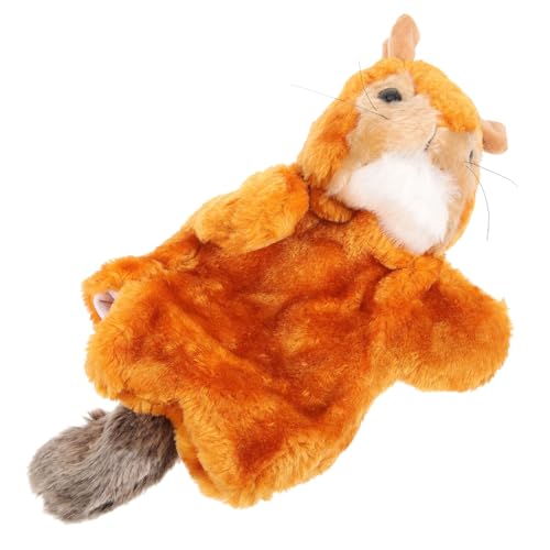 Hohopeti Plüsch Handpuppe Eichhörnchen Handspielzeug Kuscheliges Tierpuppen für Mädchen und Jungen Frühpädagogik Erzählen Visuelle Entwicklung von Hohopeti