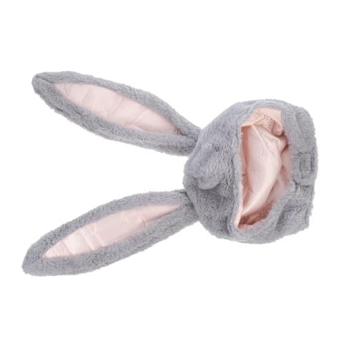 Hohopeti Plüsch Hasenohren Haarreif Mütze Winter Cosplay Kostüm Erwachsene Warm Weicher Weihnachtsfest Zubehör von Hohopeti