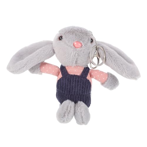 Hohopeti Plüsch Kaninchen Schlüsselanhänger mit Latzhose Weicher Flauschhase als Rucksack Anhänger und Handtaschen Deko Niedliches Flauschiges Hasen Stofftier Accessoire Hohopeti Plüsch Kaninchen Schlüsselanhänger mit Latzhose Weicher Flauschhase als Rucksack Anhänger und Handtaschen Deko Niedliches Flauschiges Hasen Stofftier Accessoire von Hohopeti