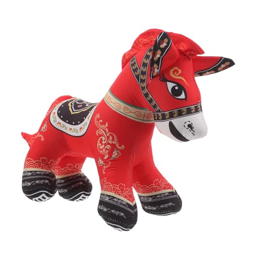 Hohopeti Plüsch Pferdefigur Chinesisches Tierkreiszeichen Pferd Kuscheltier Glücksbringer Neujahrsmascot für Sammler Weiches Stofftier mit Realistischen Details Geschenkidee Hohopeti Plüsch Pferdefigur Chinesisches Tierkreiszeichen Pferd Kuscheltier Glücksbringer Neujahrsmascot für Sammler Weiches Stofftier mit Realistischen Details Geschenkidee von Hohopeti
