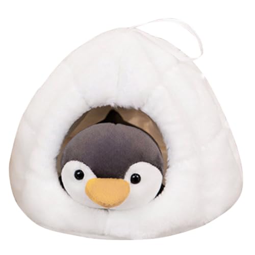 Hohopeti Plüsch Pinguin Kuscheltier Weiches Stofftier mit Lebendigem Tierdesign Vielseitige Dekofigur für Sofa Schlafzimmer Wohnzimmer Niedliches und Kreatives Fotorequisit Teilig von Hohopeti