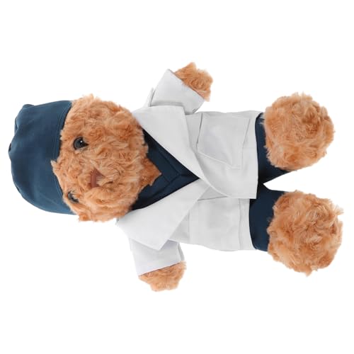 Hohopeti Plüschbär Arzt Outfit Kuscheltier Kreative Schlafzimmer Deko Weiches Stofftier für Sammler Hohopeti Plüschbär Arzt Outfit Kuscheltier Kreative Schlafzimmer Deko Weiches Stofftier für Sammler von Hohopeti