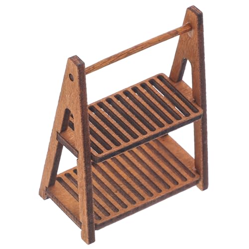 Hohopeti Puppenhaus Brotständer Kleine Hausmöbel Miniatur Dekore Mini Holzregal von Hohopeti
