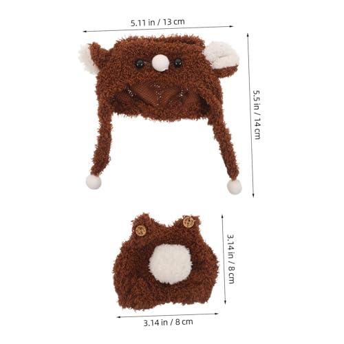 Hohopeti Puppenkleidung Set Kawaii Bärenkostüm mit Hut und Latzhose Weiche und Hautfreundliche Overalls für Puppen Vielseitig Einsetzbar Einfach Anzuziehen für Puppen Cosplay und Spiel Hohopeti Puppenkleidung Set Kawaii Bärenkostüm mit Hut und Latzhose Weiche und Hautfreundliche Overalls für Puppen Vielseitig Einsetzbar Einfach Anzuziehen für Puppen Cosplay und Spiel von Hohopeti