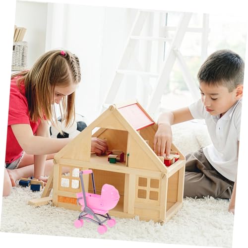 Hohopeti Puppenwagen für Puppenhäuser Kinderwagen Modell aus Sicheren Materialien Dekoration für Puppenstube und DIY Projekte Fördert Hand Auge Koordination Hohopeti Puppenwagen für Puppenhäuser Kinderwagen Modell aus Sicheren Materialien Dekoration für Puppenstube und DIY Projekte Fördert Hand Auge Koordination von Hohopeti