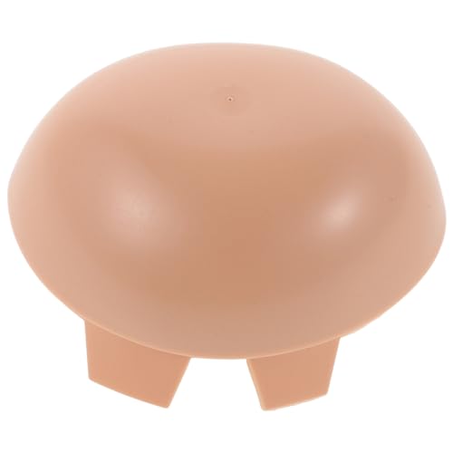Hohopeti Ragdoll-Werkzeuge Puppenherstellung DIY Puppenreparatur Puppenbasteln Puppenkappe Puppenbaumaterial Puppenzubehör Cosplay-Zubehör kahle Kappen Plastik Light Brown von Hohopeti