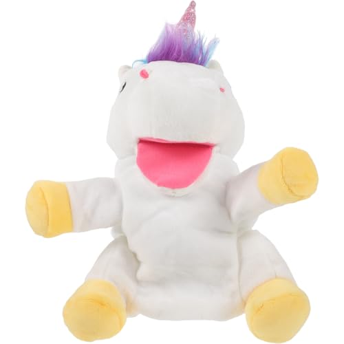 Hohopeti Realistische Einhorn Handpuppe aus Natürlichem Material Dekorative Kuscheltier Puppe für Fördert Taktile Wahrnehmung und Spielerisches Geschichtenerzählen für Junge Mädchen und Hohopeti Realistische Einhorn Handpuppe aus Natürlichem Material Dekorative Kuscheltier Puppe für Fördert Taktile Wahrnehmung und Spielerisches Geschichtenerzählen für Junge Mädchen und von Hohopeti