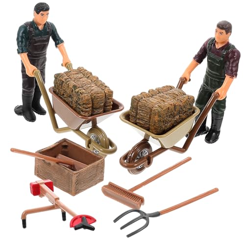 Hohopeti Realistische Miniatur Bauernhof Figuren Farmspielzeug mit Detailreichen Gartengeräten Pädagogisches Desktop dekor für Sandtisch Landschaft und Rollenspiele Hohopeti Realistische Miniatur Bauernhof Figuren Farmspielzeug mit Detailreichen Gartengeräten Pädagogisches Desktop dekor für Sandtisch Landschaft und Rollenspiele von Hohopeti