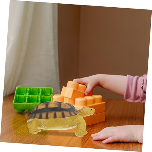 Hohopeti Realistische Plastik landschildkrötenfigur Detailgetreues Land schildkröten Robustem Material Pädagogisches Tiermodell für Dekoration und Lernspielzeug von Hohopeti