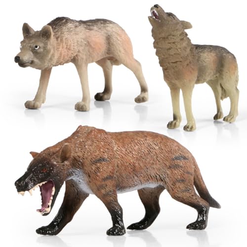 Hohopeti Realistische Wolf Figur Dekoration aus Hochwertigem Material Detailgetreues Tiermodell als Interessantes Foto Requisit und Dekoratives für Zuhause Büro und Hohopeti Realistische Wolf Figur Dekoration aus Hochwertigem Material Detailgetreues Tiermodell als Interessantes Foto Requisit und Dekoratives für Zuhause Büro und von Hohopeti