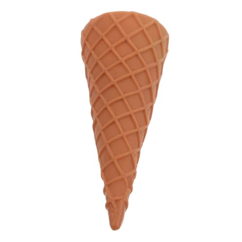 Hohopeti Realistisches Eiswaffel Modell aus Leichtem Material Detailgetreuer Deko Prop für DIY Fotografie Party und Spiel Tragbarer Lebensnaher Eiscreme Karamellfarbener Optik von Hohopeti