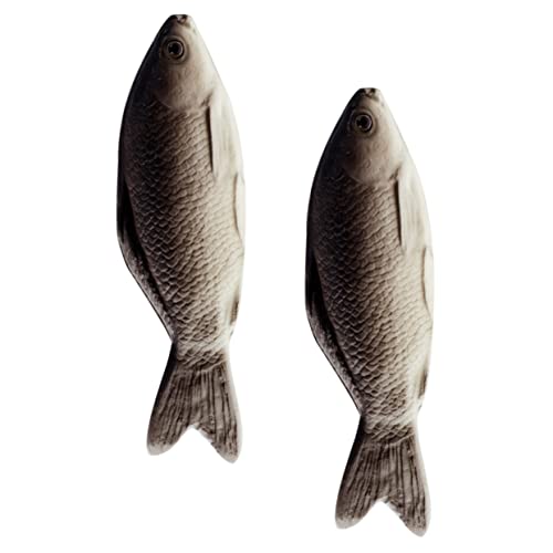 Hohopeti Realistisches Fischkissen 2 Stück Kissen Kuscheltier Für Jungen Und Mädchen Plüschkissen 3D-fischsimulation Für Schlafzimmer von Hohopeti