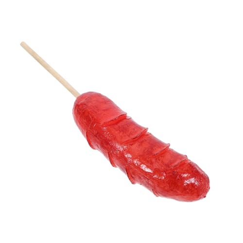 Hohopeti Realistisches Hot Dog Modell aus Ungiftigem Material Vielseitiger BBQ Wurst Deko-Prop für Party Küche und Event Pflegeleicht Detailgetreue Fake Wurst als Foto Theaterequipment von Hohopeti