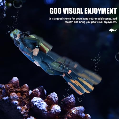 Hohopeti Realistisches Mini Taucher Modell Aquarium Dekoration Lebensecht Langlebig Ohne Verblassen Für Fischbecken Landschaft Desktop Dekorationskunst von Hohopeti