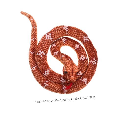 Hohopeti Realistisches Snake Kuscheltier Plüschtier Mittelgroß Lebensnahes Weiches Gefülltes Schlangenspielzeug Für Halloween Deko Aprilscherz Party Requisiten Lernspielzeug von Hohopeti