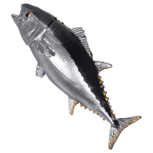 Hohopeti Realistisches Thunfisch Modell aus Langlebigem Kunststoff Lebensechte Tierfigur für Aquarium Dekoration Plastische Simulation für Garten Wohnraumgestaltung von Hohopeti