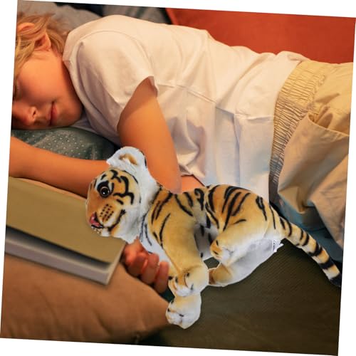 Hohopeti Realistisches Tiger Kuscheltier Weiches PP Baumwolle Plüschtier Gelb Niedliches Dekoratives Stofftier als Neujahrs und Geburtstagsgeschenk Für Familie Wohnzimmer Hohopeti Realistisches Tiger Kuscheltier Weiches PP Baumwolle Plüschtier Gelb Niedliches Dekoratives Stofftier als Neujahrs und Geburtstagsgeschenk Für Familie Wohnzimmer von Hohopeti