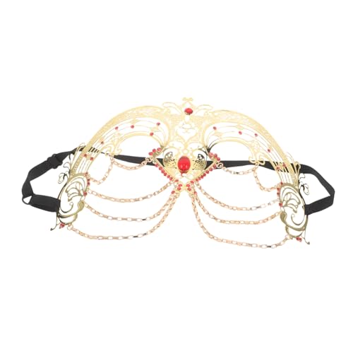 Hohopeti Rhinestone Tassel Halbgesichtsmaske mit Kettenverzierung Handgefertigte Leichte Masquerade Augenbinde für Damen Atmungsaktiv Dekoratives Party und Kostüm Accessoire Hohopeti Rhinestone Tassel Halbgesichtsmaske mit Kettenverzierung Handgefertigte Leichte Masquerade Augenbinde für Damen Atmungsaktiv Dekoratives Party und Kostüm Accessoire von Hohopeti