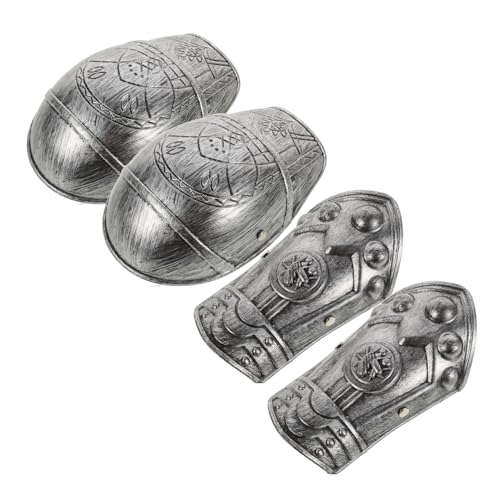 Hohopeti Römische Schulterrüstung und Armschienen aus Kunststoff Leichtes Cosplay Kostüm Zubehör für Halloween Party und Rollenspiele Sicher und Realistisch Gestaltet von Hohopeti