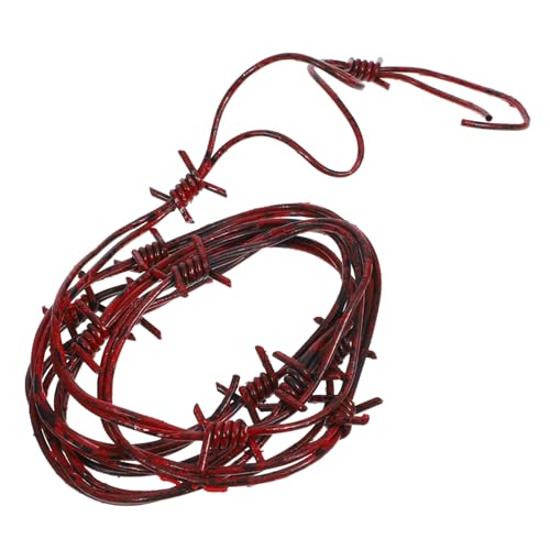 Hohopeti Rote Halloween Dekoration Stacheldraht Simulation Leichtes Party Deko Ornament für Gruselige Atmosphäre Haunted House Karneval Hohopeti Rote Halloween Dekoration Stacheldraht Simulation Leichtes Party Deko Ornament für Gruselige Atmosphäre Haunted House Karneval von Hohopeti