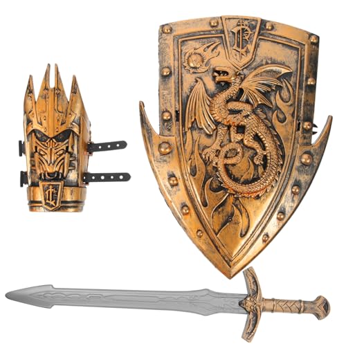Hohopeti Rüstung mit Schild Leichtes Cosplay Kostüm für Jungen Party Auftritts Performance Zubehör Komfortabel und Tragbar für Rollenspiele und Fasching Hohopeti Rüstung mit Schild Leichtes Cosplay Kostüm für Jungen Party Auftritts Performance Zubehör Komfortabel und Tragbar für Rollenspiele und Fasching von Hohopeti
