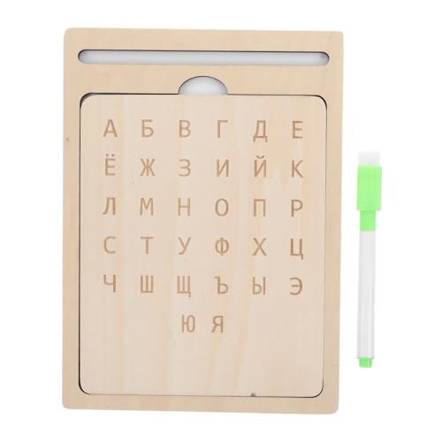 Hohopeti Russisches Alphabet-Brett Für Kinder, Lernspielzeug, Hölzernes Alphabet-zeichenbrett, Schreibübungsbrett, Vorschulerziehung, Alphabet-Brett von Hohopeti