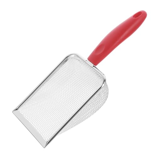 Hohopeti Sandspielzeug Strand Schaufel mit Feinem Netz Maschen Rot Langlebige Sandsieb Schaufel zum Filtern und Sammeln von Muscheln Leichtes Robustes Outdoor von Hohopeti