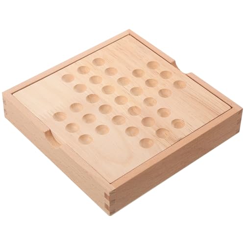 Hohopeti Schachspiel aus Holz Pädagogisches Doppelspieler Brettspiel Robust und Leicht Glatte Oberfläche Interaktives Denkspiel für Drinnen und Freizeitspaß von Hohopeti
