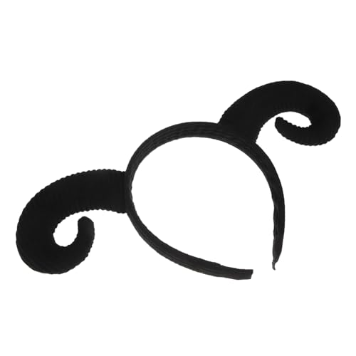 Hohopeti Schafhörner Haarreif Weich und Bequem Halloween Party Kostüm Stirnband Charmantes Accessoire für Damen von Hohopeti