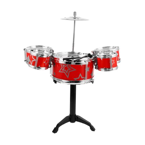 Hohopeti Schlagzeug Set aus Kunststoff Mini Jazz Drum Kit für Kleinkinder Inklusive Drum Sticks Pädagogisches Rhythmusspielzeug Koordination und Musikalität Altersgerecht für Jungen und Hohopeti Schlagzeug Set aus Kunststoff Mini Jazz Drum Kit für Kleinkinder Inklusive Drum Sticks Pädagogisches Rhythmusspielzeug Koordination und Musikalität Altersgerecht für Jungen und von Hohopeti