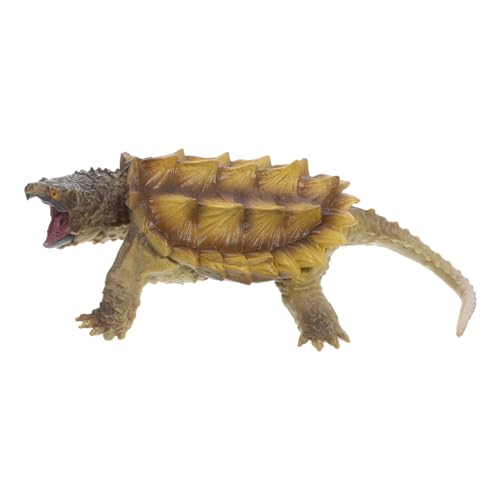 Hohopeti Schnappschildkrötenmodell Tiererkennungsmodell Simuliertes Schildkrötenmodell Realistische Tierfigur Lebensechte Simulationstiermodell Schildkrötenfigur Plastiktiermodell von Hohopeti
