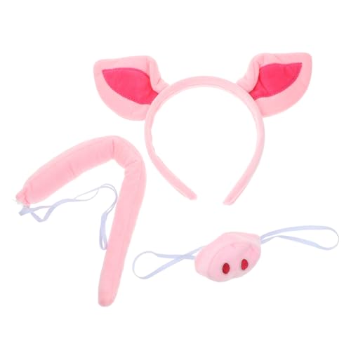 Hohopeti Schwein Kostüm Set Teilig mit Rosa Weichem Schweinenasen und Ohren Stirnband Langlebig für Kindergeburtstag Halloween Fasching Cosplay und Partyzubehör Hohopeti Schwein Kostüm Set Teilig mit Rosa Weichem Schweinenasen und Ohren Stirnband Langlebig für Kindergeburtstag Halloween Fasching Cosplay und Partyzubehör von Hohopeti