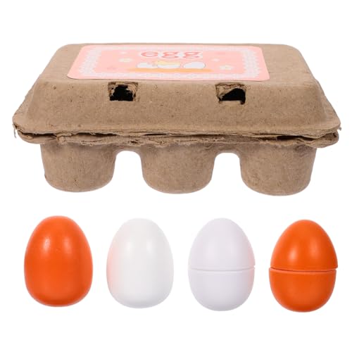 Hohopeti Simulierte Mini Eier Spielset Realistische Spielküche Lebensmittel für Puppenhaus Dekoration DIY Küchenzubehör für Fantasievolles Rollenspiel von Hohopeti