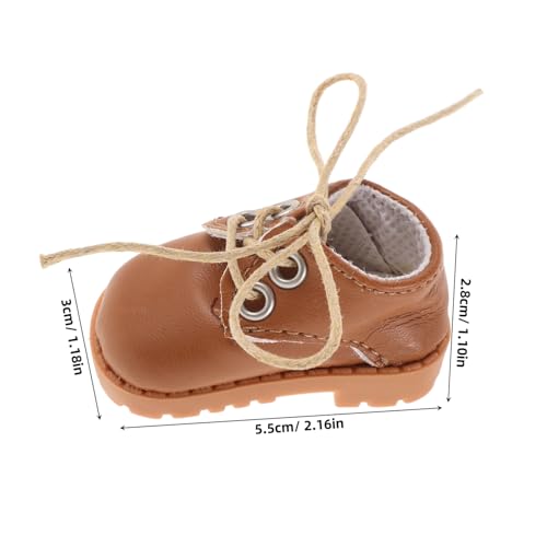 Hohopeti Simulierte Mini Lederschuhe Puppenschuhe Puppenzubehör für Puppenmode und Mini Haus Dekorationen von Hohopeti