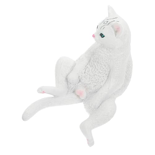 Hohopeti Simulierte Weiße Katzenfigur aus Kognitive Desktop Dekoration für Katzenliebhaber Langlebiges und Detailliertes Modell für Garten und Innenräume Hohopeti Simulierte Weiße Katzenfigur aus Kognitive Desktop Dekoration für Katzenliebhaber Langlebiges und Detailliertes Modell für Garten und Innenräume von Hohopeti