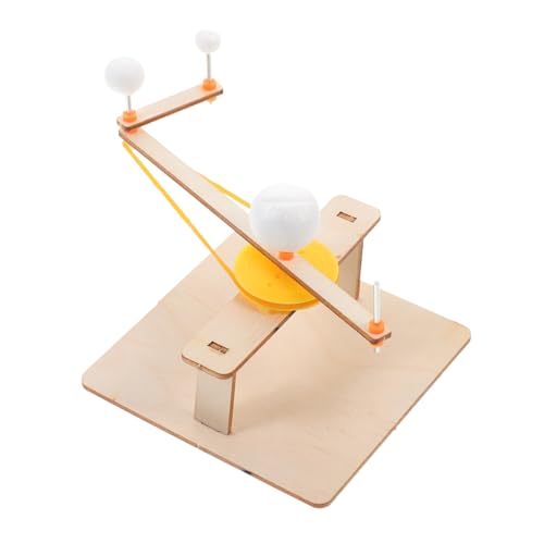 Hohopeti Solar System Lehrmodell aus Holz Teiliges Orbital Planetarium für Schüler Interaktives Lernspielzeug zur Anschaulichen Erklärung von Sonne Erde und Mond für Grundschule von Hohopeti