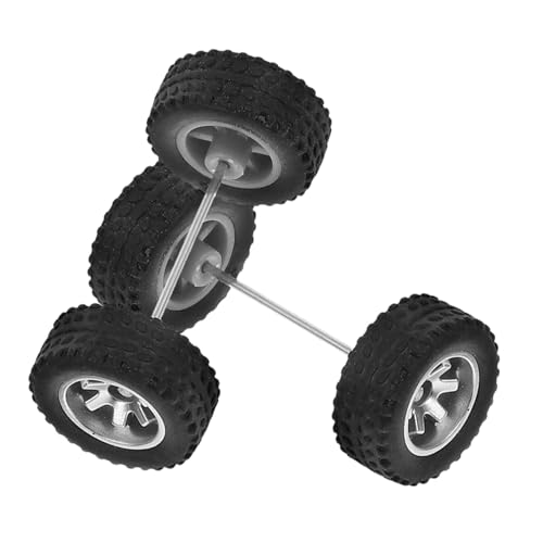 Hohopeti Spielzeugauto Reifen Ersatz Langlebige Gummireifen für Rc Autos und Modellautos Einfache Montage Stabiler Halt Silberne Offroad Felgen Geeignet für Bastel und Ersatzteile von Hohopeti