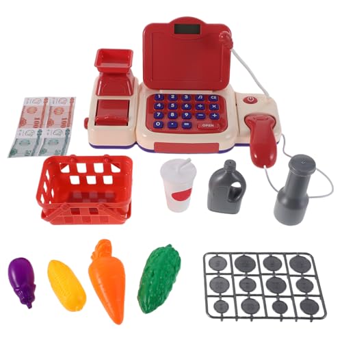 Hohopeti Spielzeugkasse mit Taschenrechner Rotes Multifunktionales Supermarkt Spielset für Kleinkinder Jahre Realistische Kaufladen Registrierkasse Fördert Kreatives Rollenspiel und Hohopeti Spielzeugkasse mit Taschenrechner Rotes Multifunktionales Supermarkt Spielset für Kleinkinder Jahre Realistische Kaufladen Registrierkasse Fördert Kreatives Rollenspiel und von Hohopeti